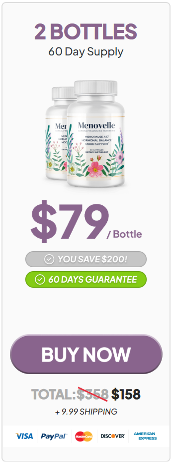 imagem of 2 bottles from Menovelle with price